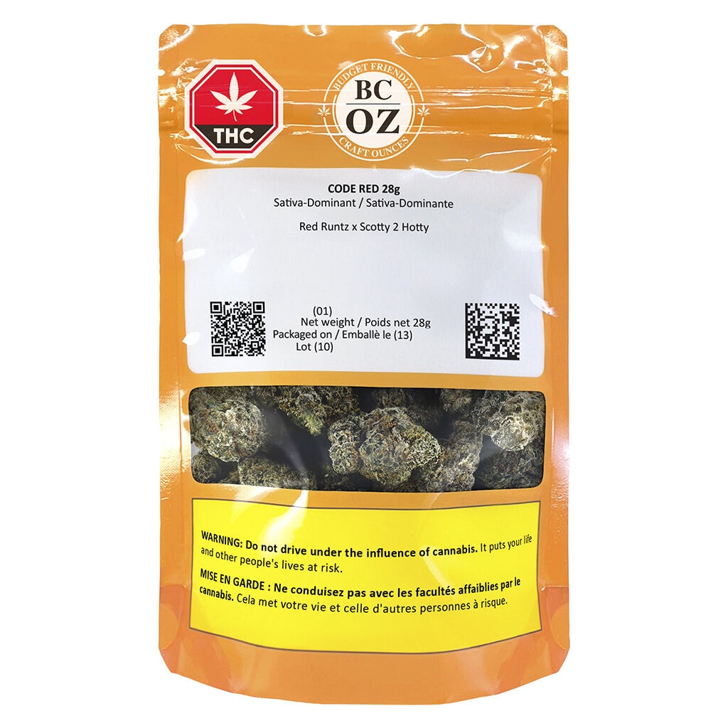 Code Red 28g BC OZ Sativa