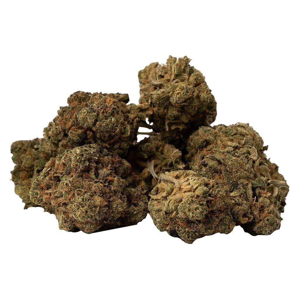 Space Race Cannabis Houston's Problem 7g package displaying dense sativa dried flower buds.