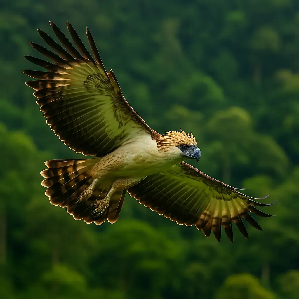 A Philippine Eagle in Flight - an example of nature-based experiences available in the Philippines.