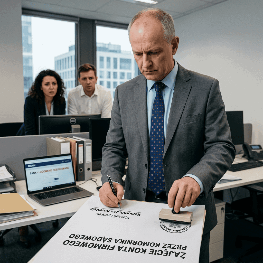 Komornik zajmuje konto firmowe. Co możesz wtedy zrobic by uchronić swój kapitał?
