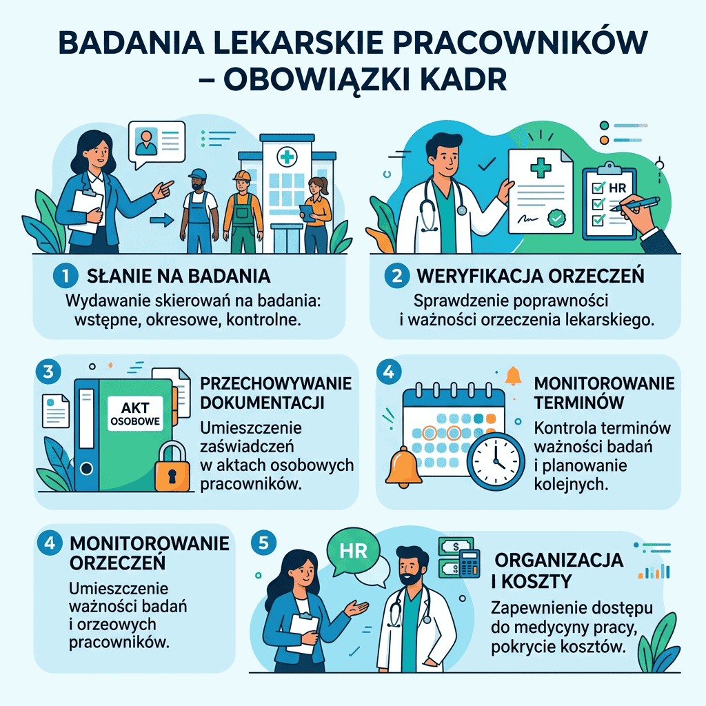 Badania lekarskie pracowników – obowiązki kadr
