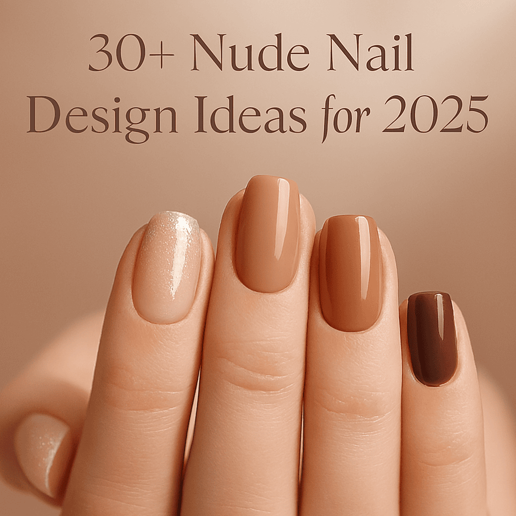 30+ Nude Nail Design Ideas for 2025: Classy, Glittery & Short Styles