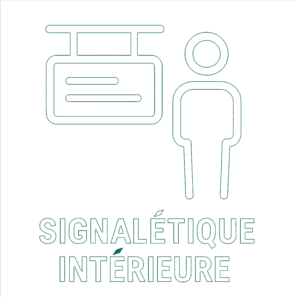 Signalétique intérieure sur mesure et décoration murale personnalisée à Pau