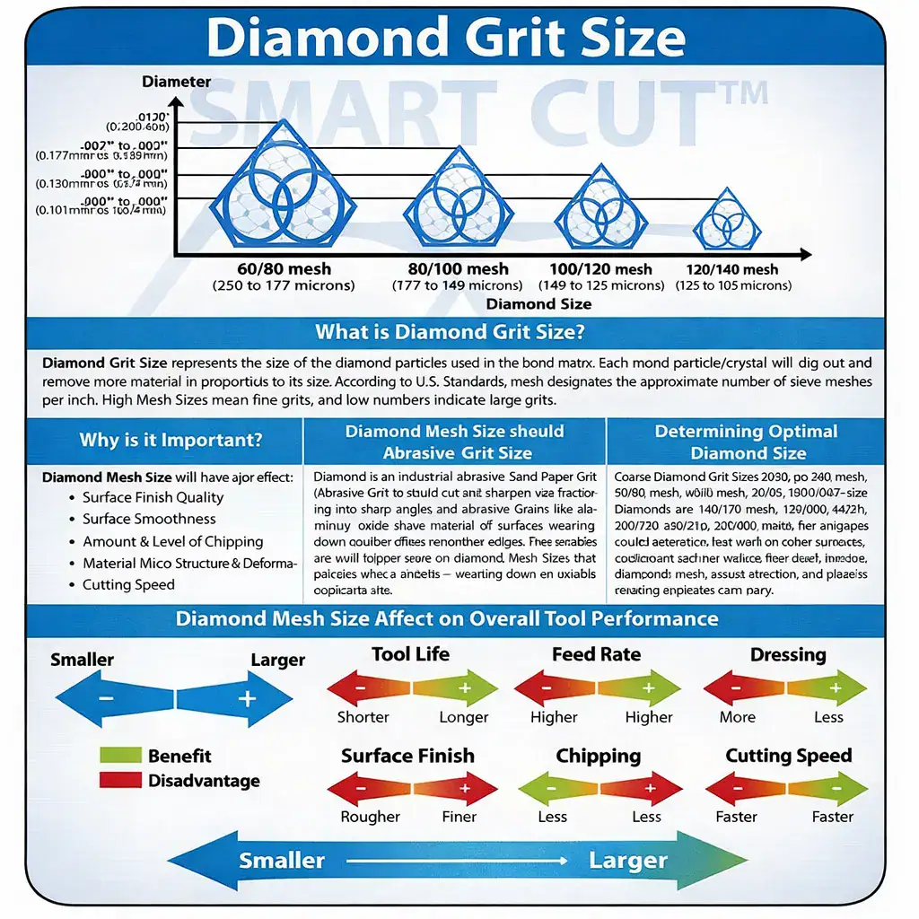 Diamond grit size chart