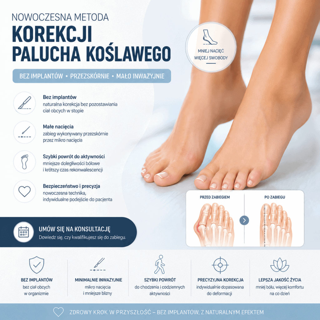 leczenie operacyjne haluksów bez implantów