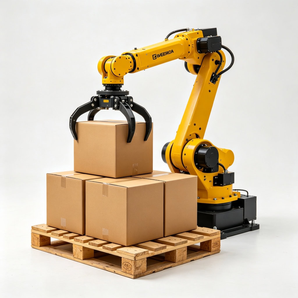 Four-axis robotic palletizer with 120kg payload general industrial by SunAura Machinery