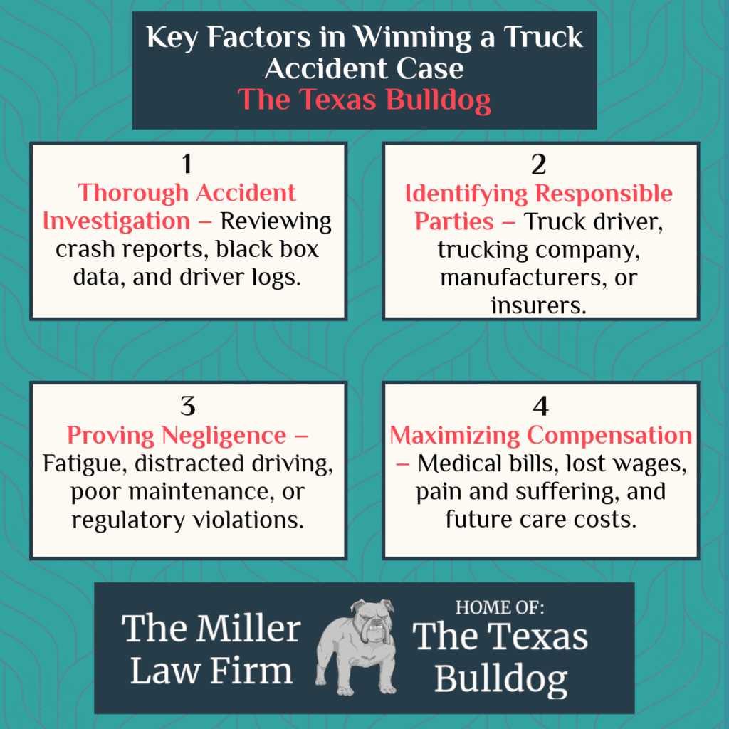 Key factors in winning a Houston truck accident claim – investigation, liability, negligence, compensation
