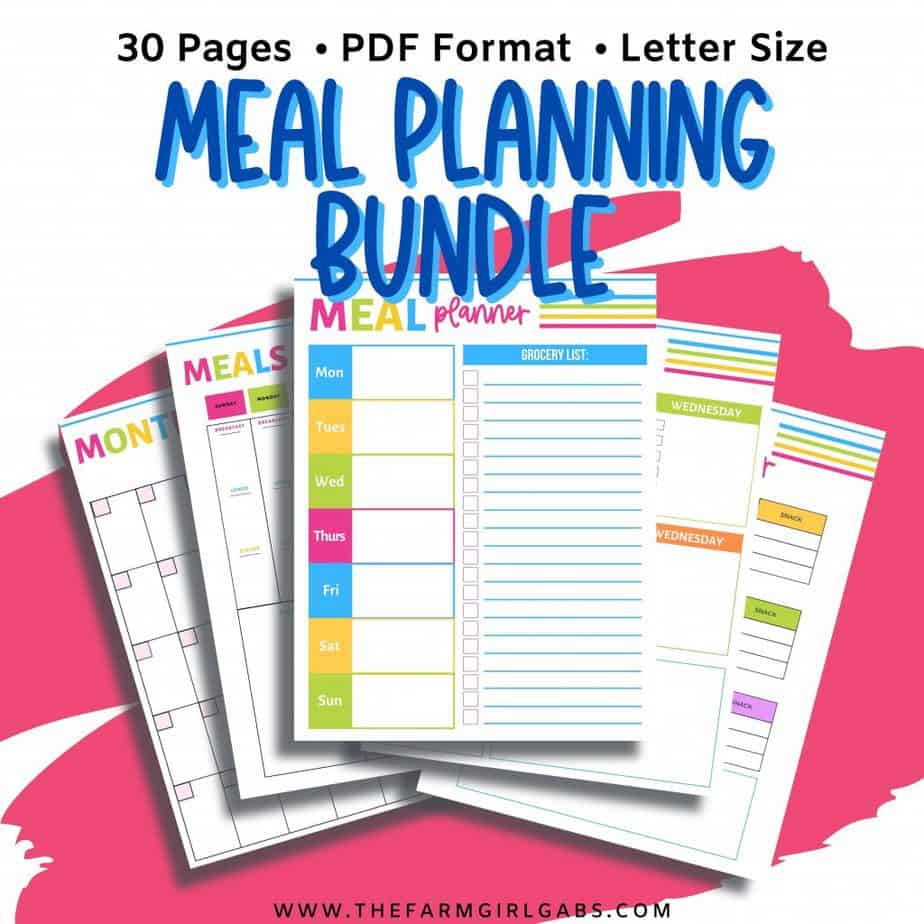 Meal planner bundle