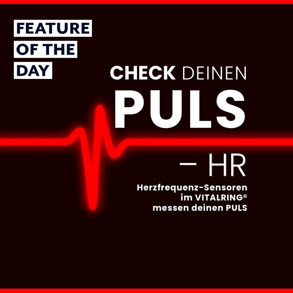 Beispiel Vitalring Social media Content Feature of the day Puls checken