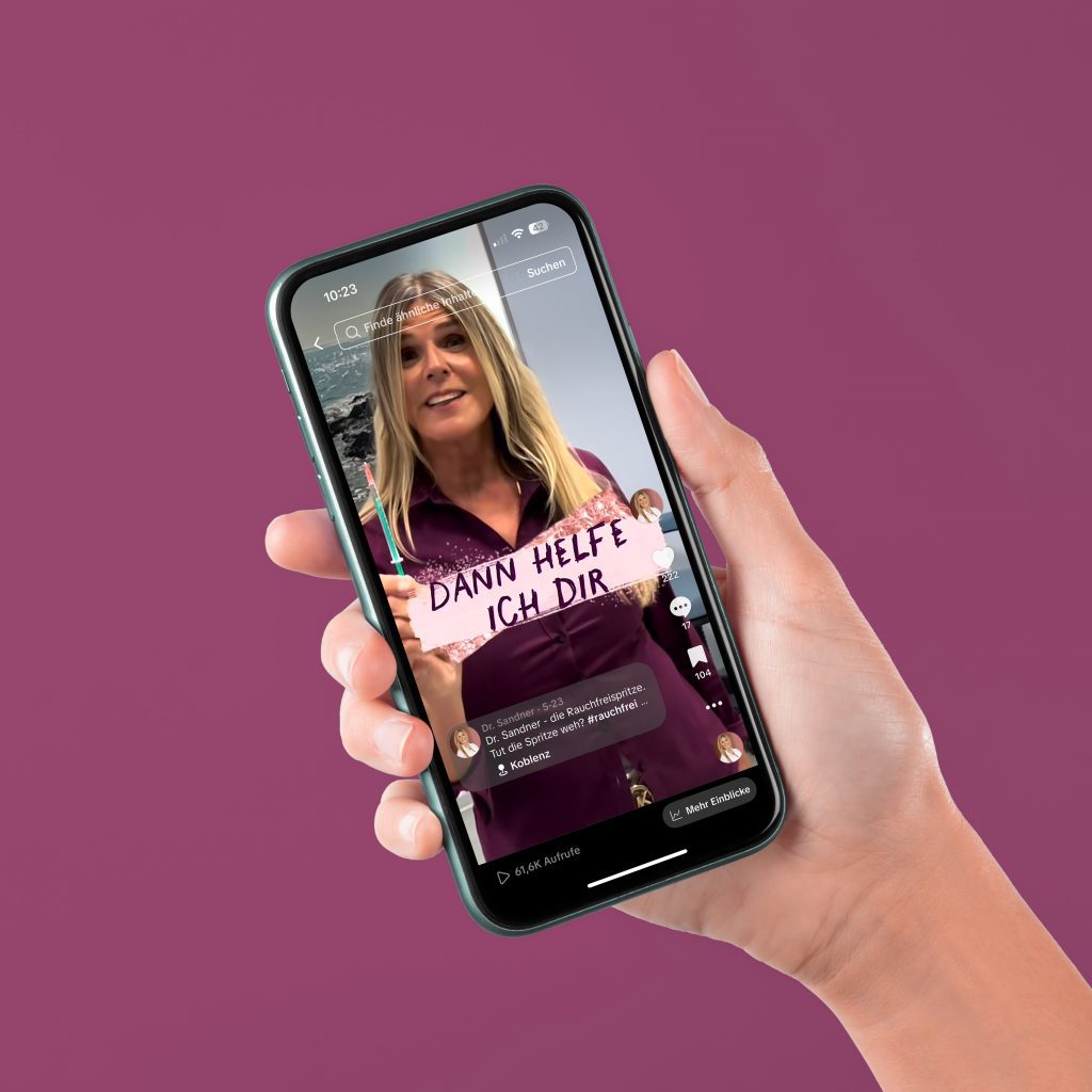 Dr. Sandner TikTok Content Screen