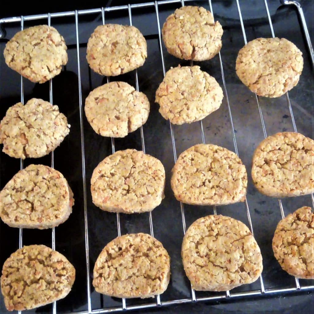 Carrot cake oatmeal cookies in two different shaping