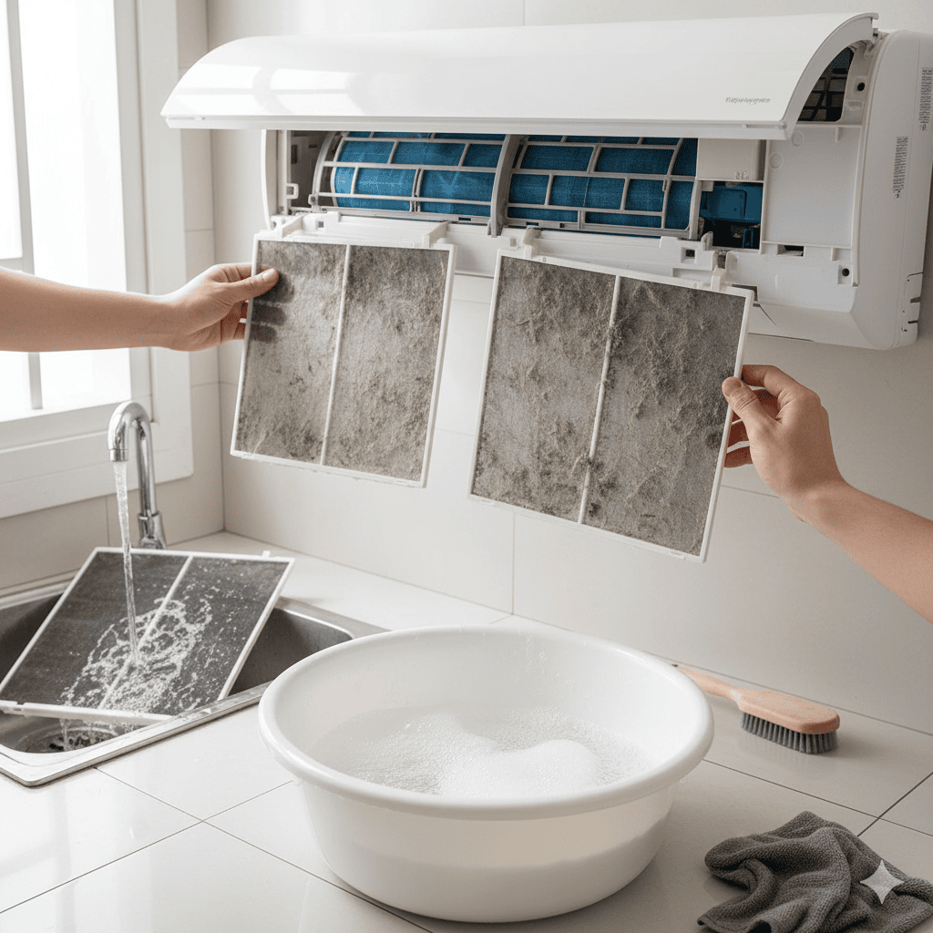 Limpiar filtros del aire acondicionado