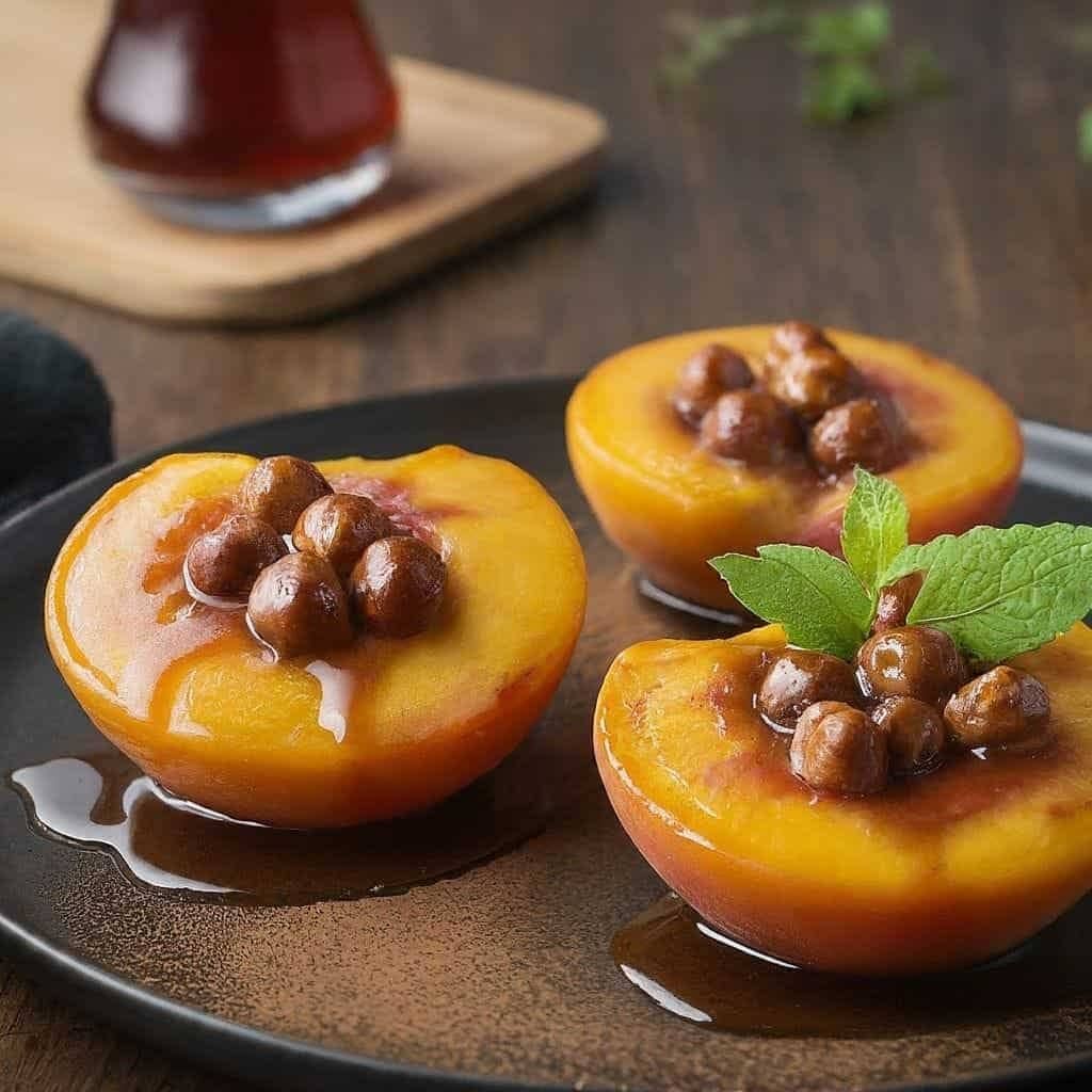 Yazın Taze Lezzeti: Fındıklı Şeftali Tatlısı