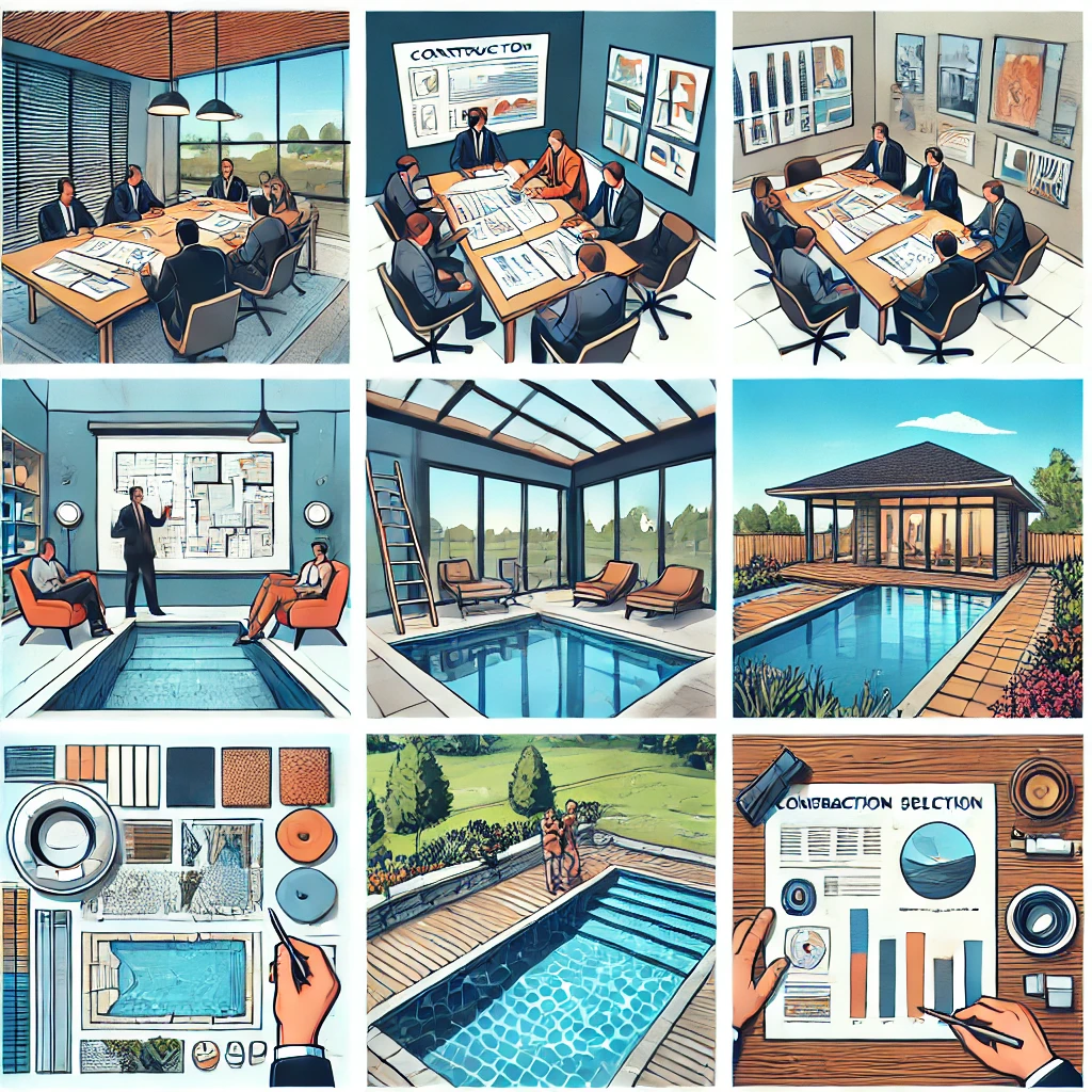 Selection process for choosing a swimming pool contractor