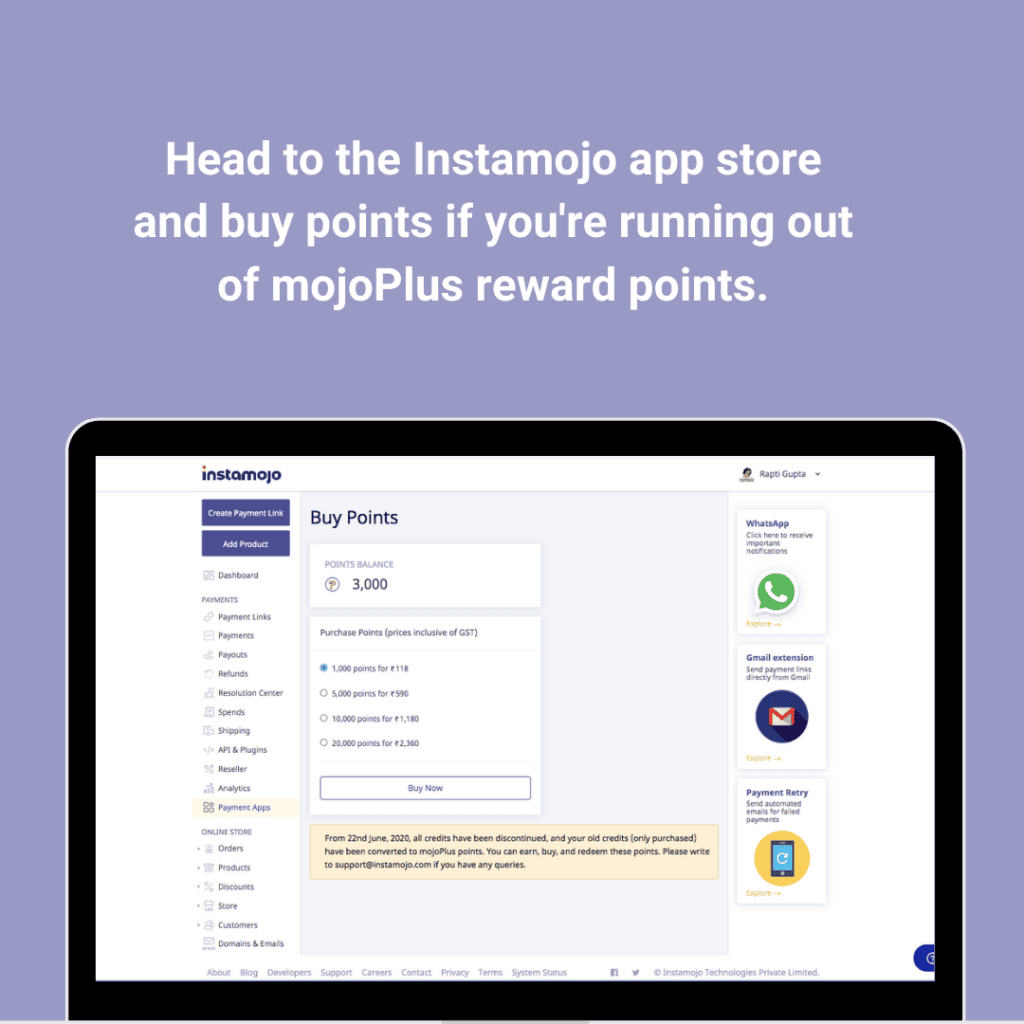 buy mojoplus reward points