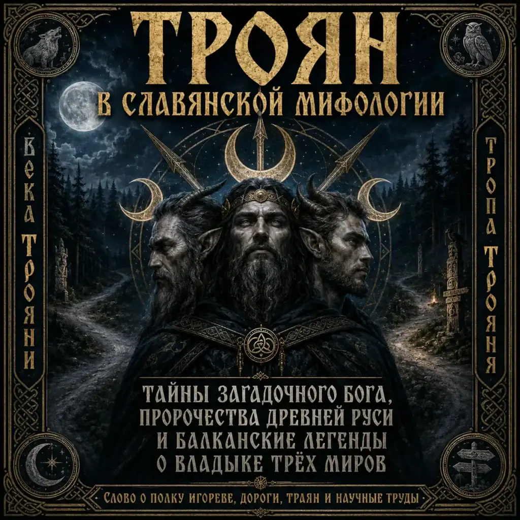 Троян — загадочный трёхликий персонаж славянской мифологии среди луны, леса и древних путей