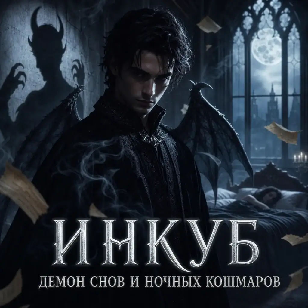 Инкуб — демон снов и ночных кошмаров возле спящего человека