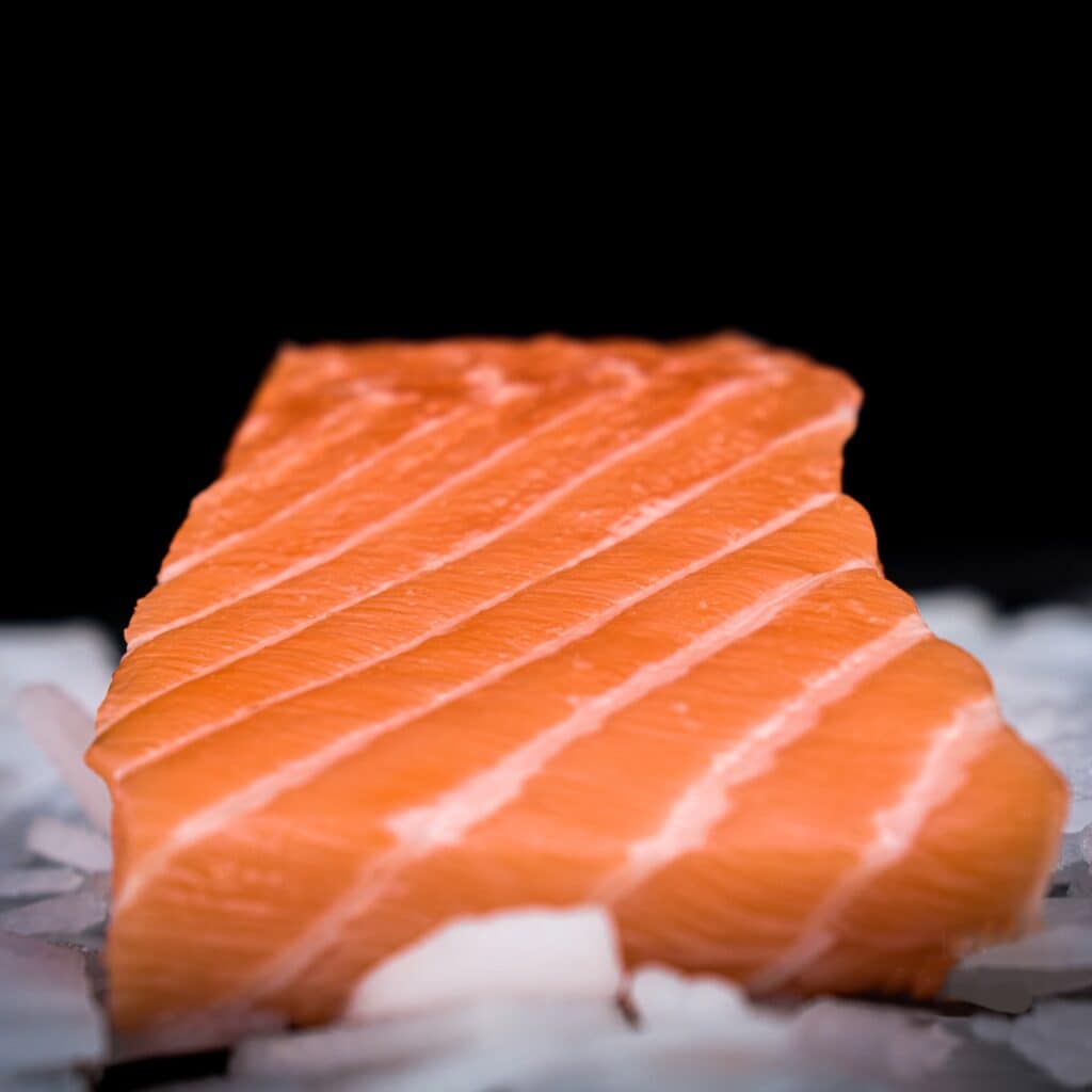 Zalmfilet in de actie