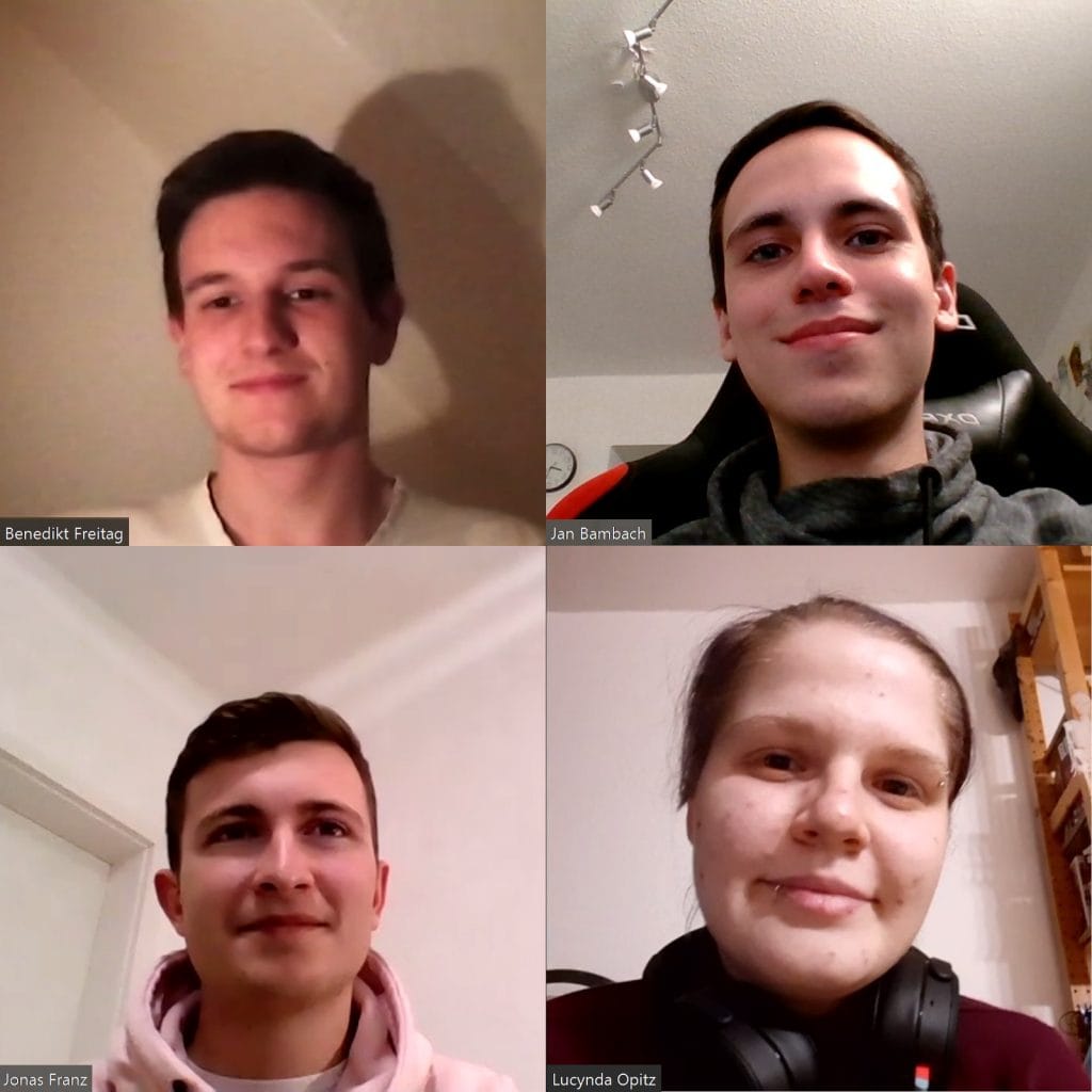 Zoom-Screenshot des neuen Jugendvorstands