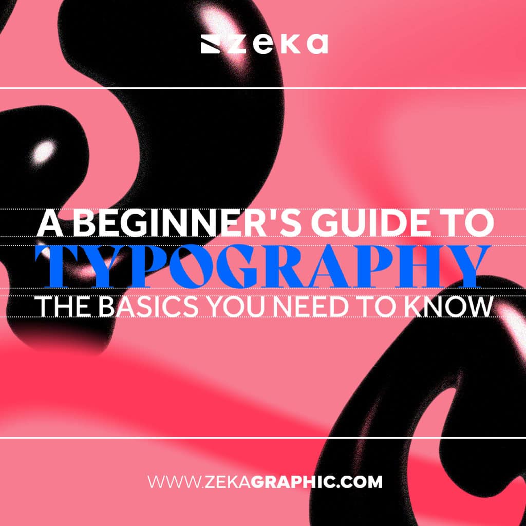 Typography fundamentals guide cover showing bold typography elements and pink design.