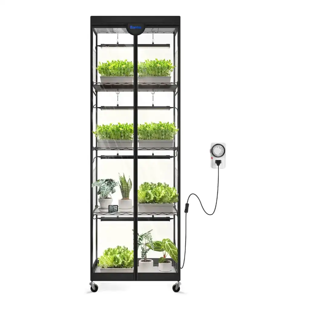 Barrina LP600 five-tier indoor greenhouse product listing image.