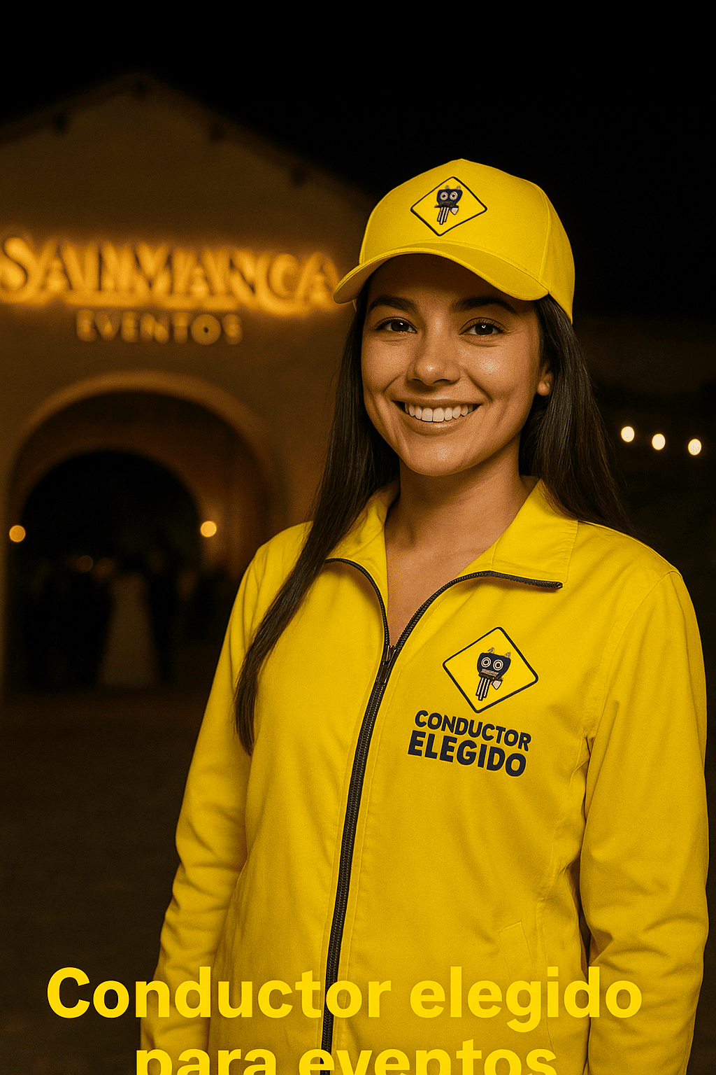 Promotora para eventos de conductor elegido