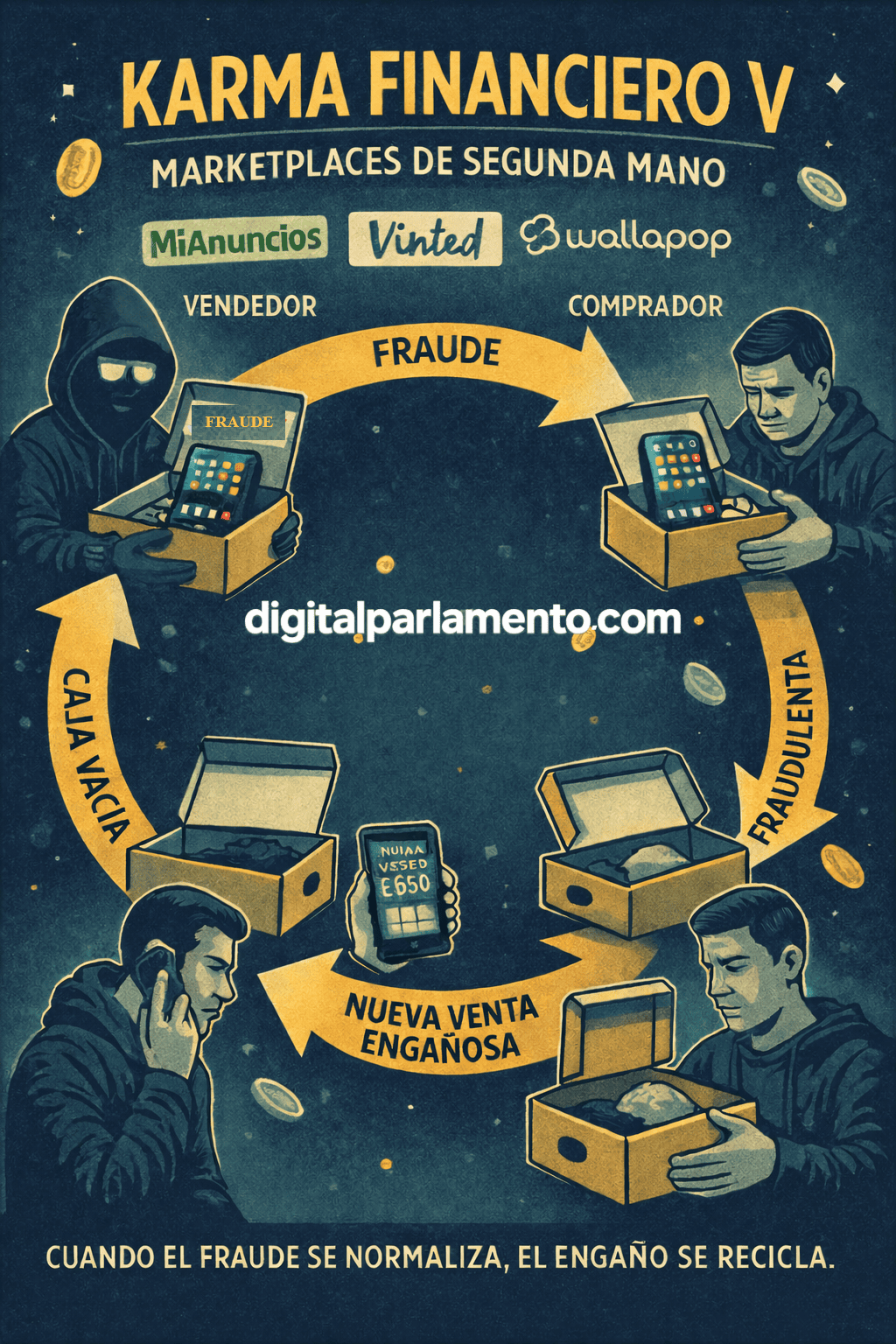 Seguridad digital, psicología del fraude en compras online y claves para evitar engaños entre compradores y vendedores.