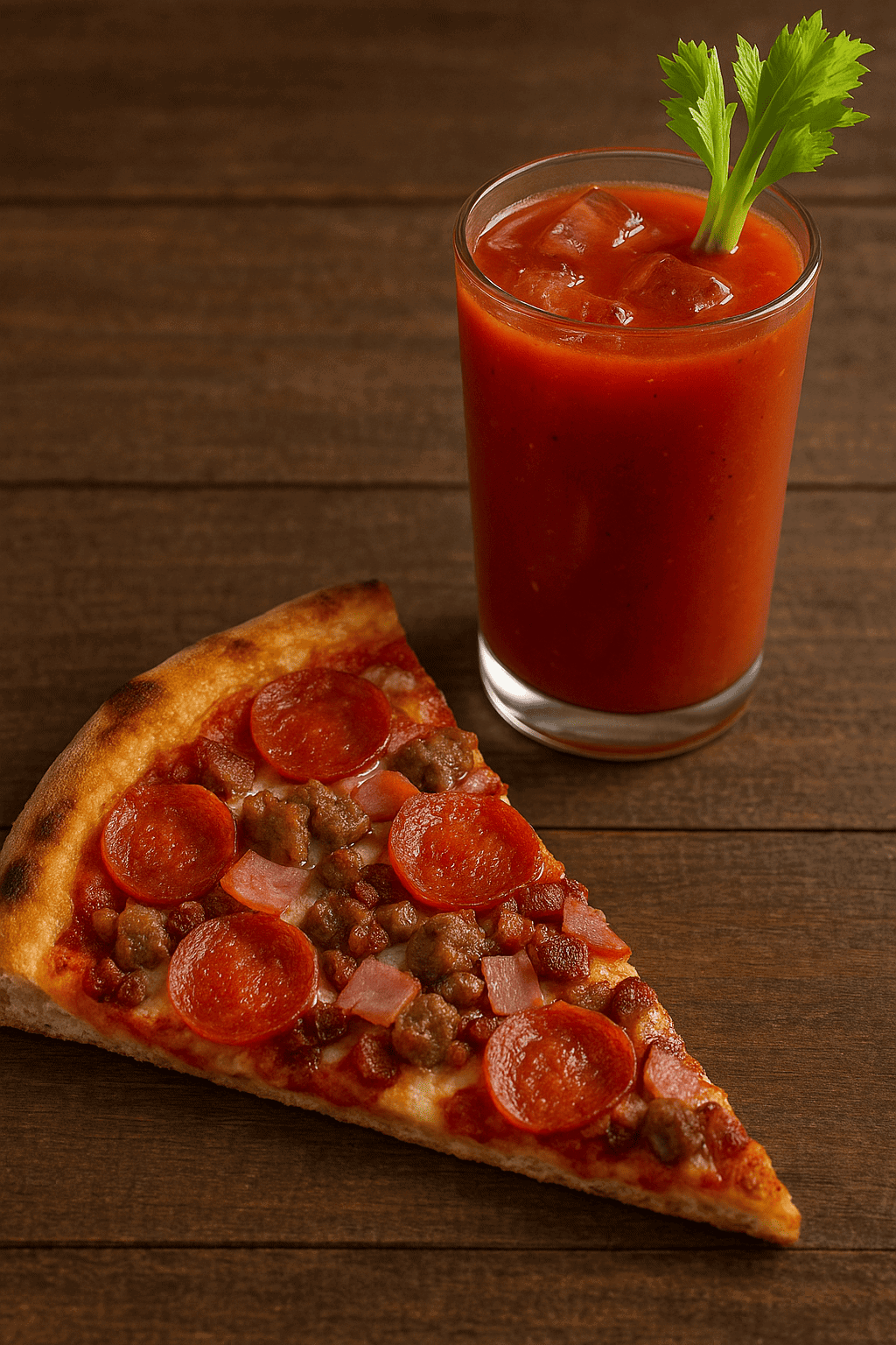 BBQ Chicken Pizza + Spicy Bloody Maria