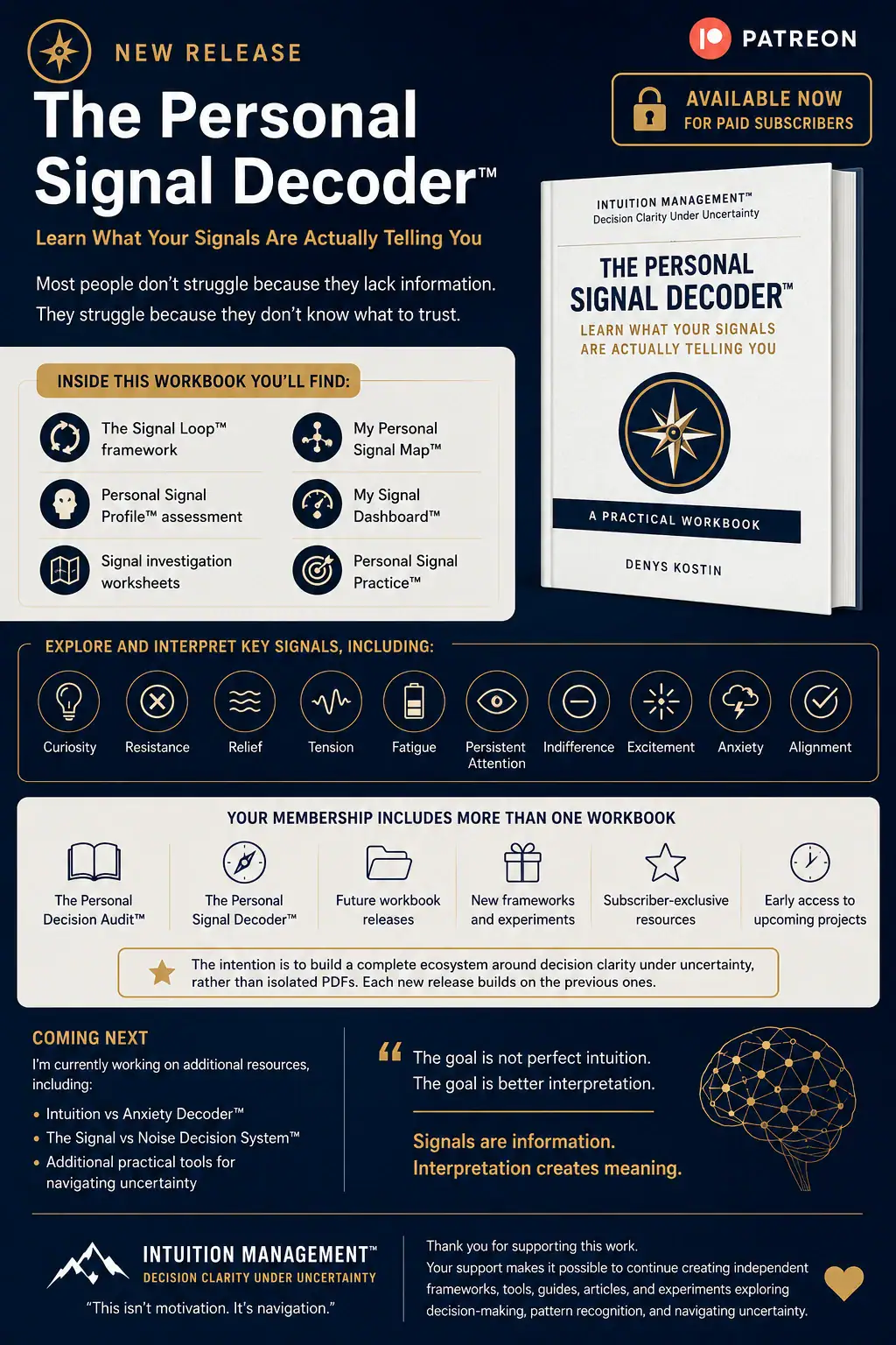 signals vs noise decision making feelings intuition anxiety and clarity under uncertainty