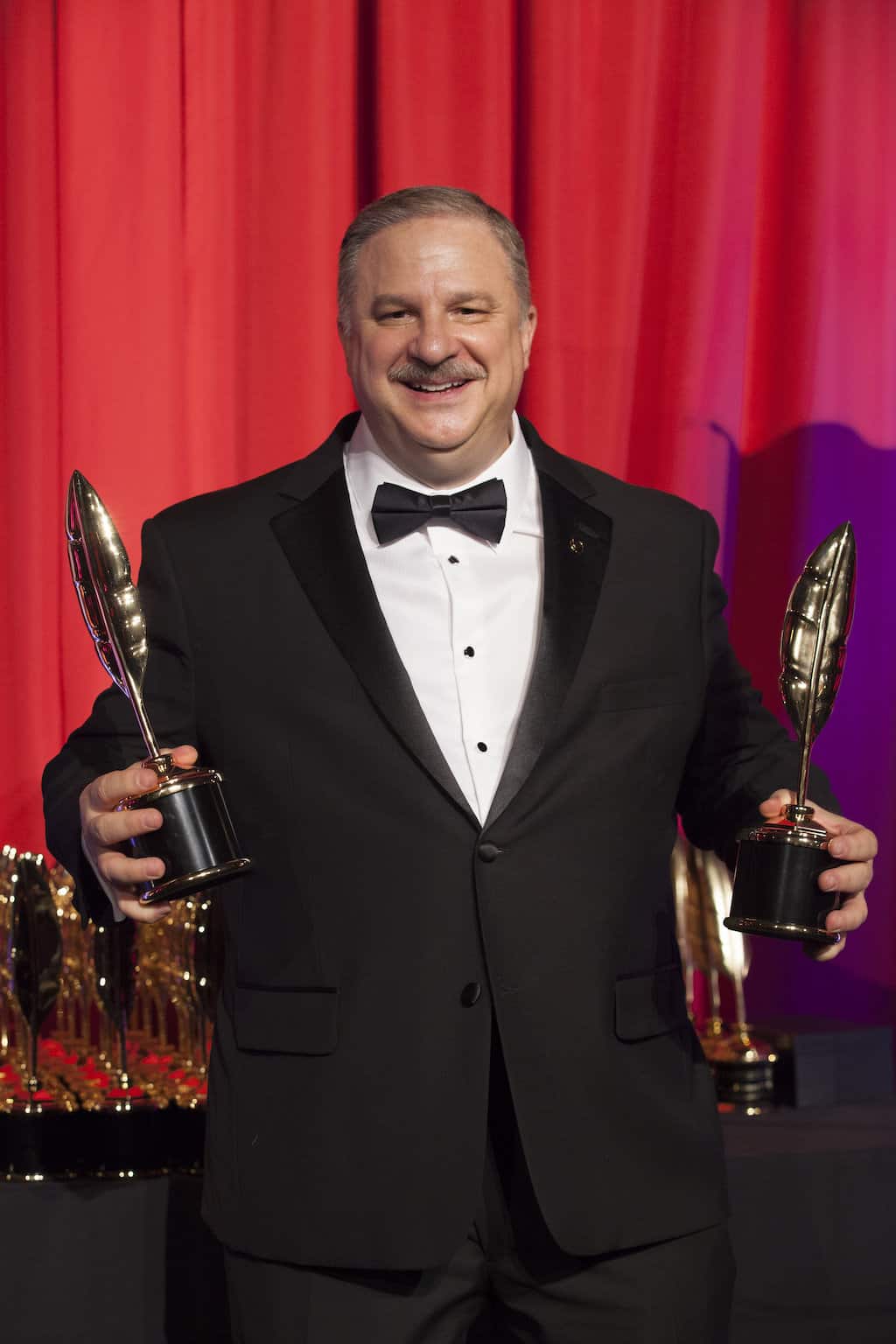Richard_Tyler_holding_his two_Quilly_Awards_for_his_Best_Selling_books_BOOM__and_SUCCESS TODAY_1024 Richard Tyler - Best-Selling Author, The world's Top Sales Expert and Management Consultant, Filmmaker and Entrepreneur. receiving his second Quilly Award of the evening