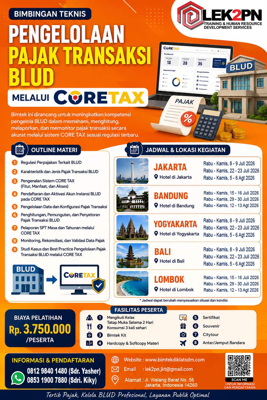 BIMTEK PENGELOLAAN PAJAK TRANSAKSI BLUD MELALUI CORETAX