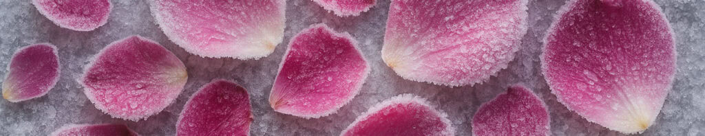 frozen rose petals in perfumes