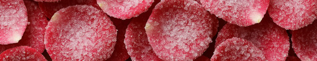 sugared petals in perfumes