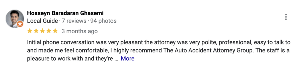 Marietta Car Accident Lawyer Review