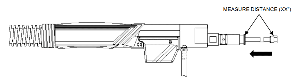 How To Change a Conventional Liner on a TOUGH GUN Robotic MIG Gun Equipped with Wire Brake,STEP 2