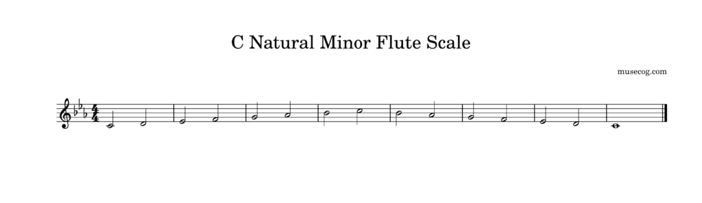 C Natural Minor Flute Scale