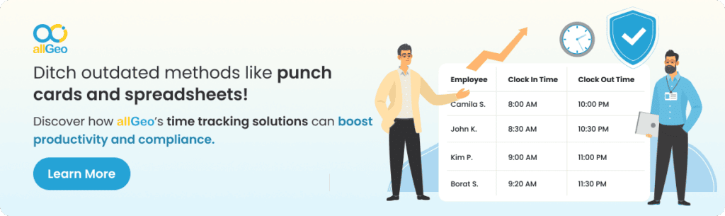 Ditch outdated methods. Discover how allGeo’s time tracking solutions