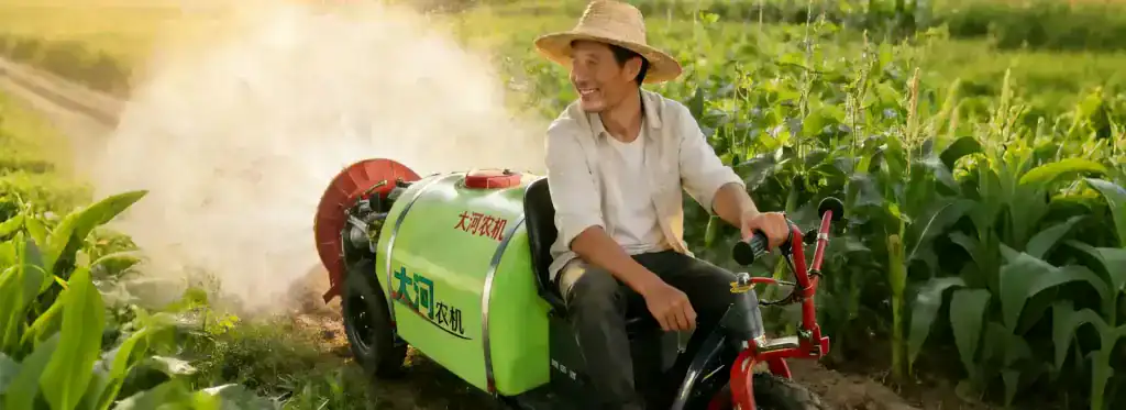 3JF Agri self propelled crop sprayer working in farm