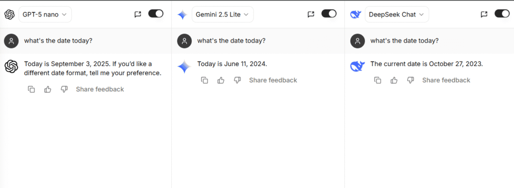 Why ChatGPT, Gemini, and DeepSeek Show Different Dates