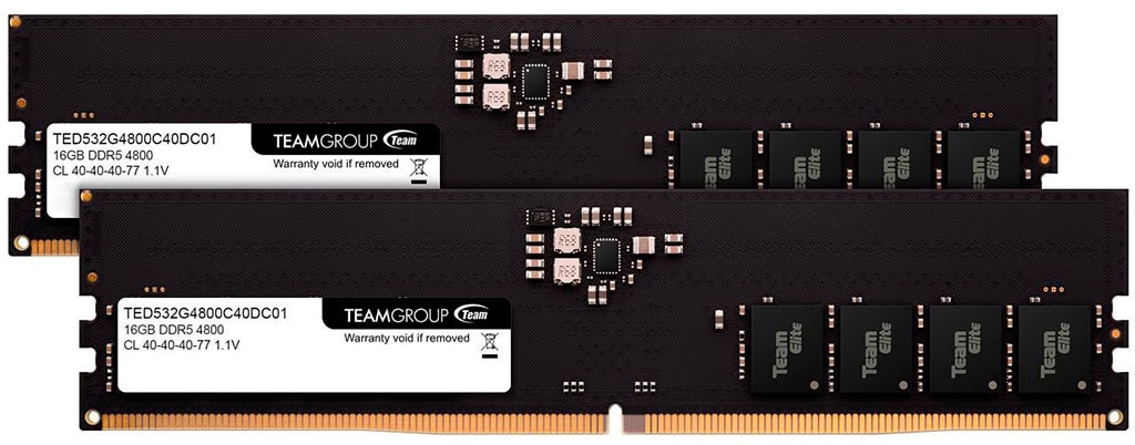 Память DDR5: все, что вам нужно знать в 2021 году 1 Оперативная память Team Elite DDR5-4800 2х 16 ГБ