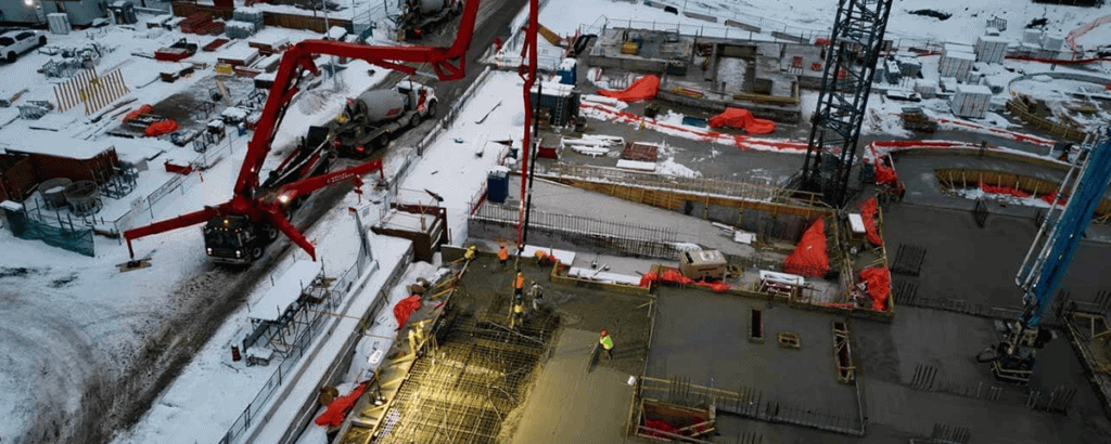 High slab concrete sensitive to cold