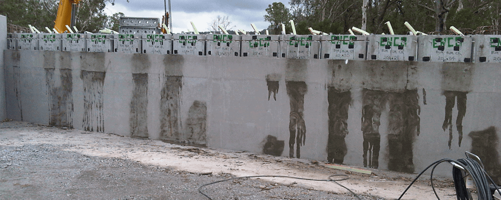 Precasters plant yard Bum Bum Creek bridge element