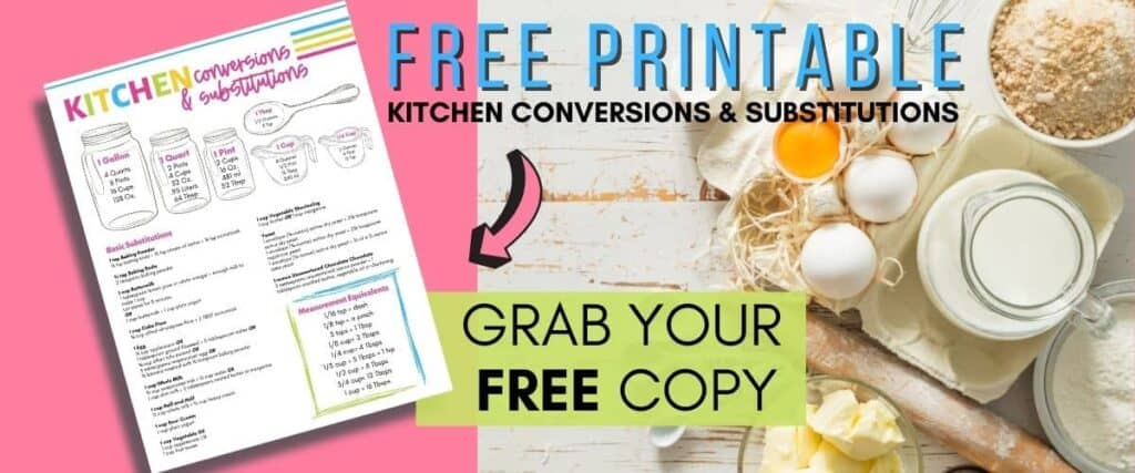 kitchen conversions sheet