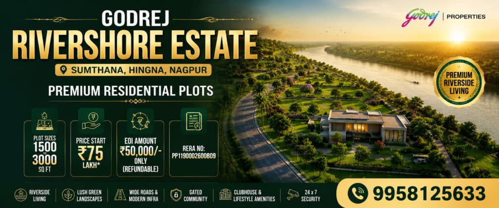 Godrej rivershore estate banner nagpur plot for sale