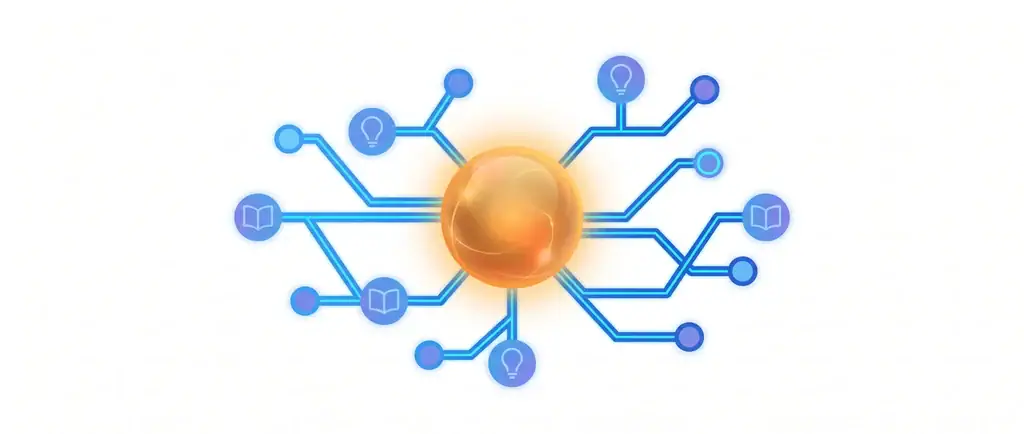 Netwerk van interne links dat topical authority opbouwt voor betere vindbaarheid in generatieve zoekmachines