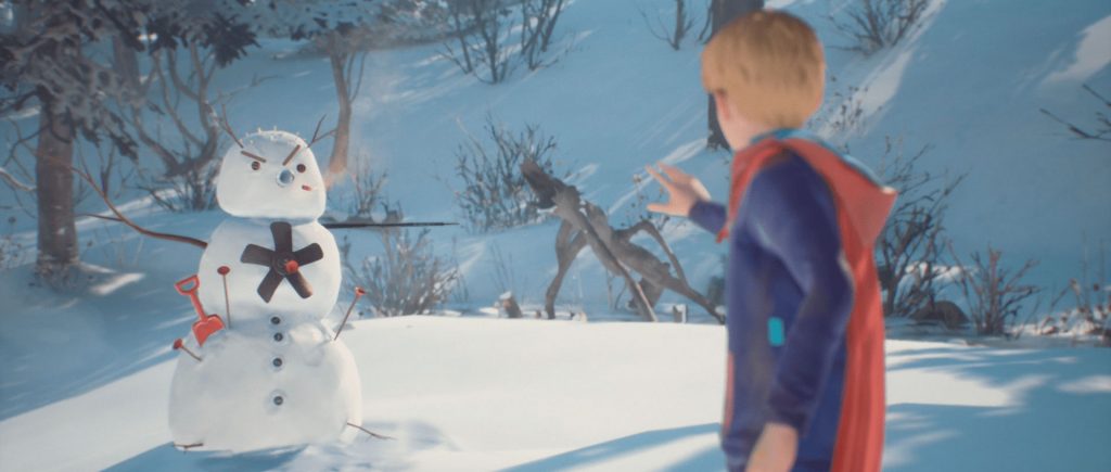 captain spirit pupazzo di neve