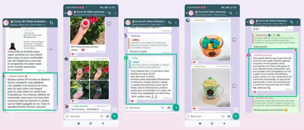 cómo emprender con velas artesanales, TESTIMONIOS