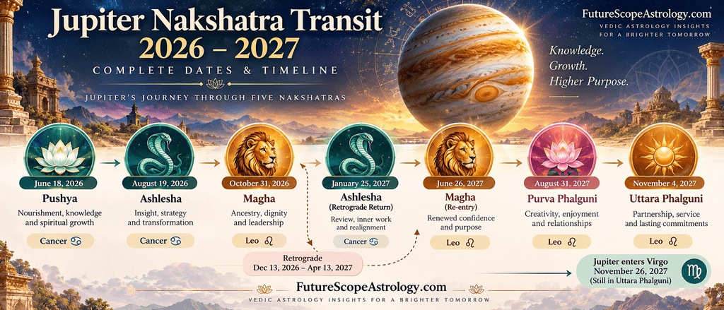 Jupiter Nakshatra Transit 2026–2027: Complete Dates & Timeline