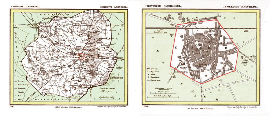 Enschede 1866 Kuyperkaartjes