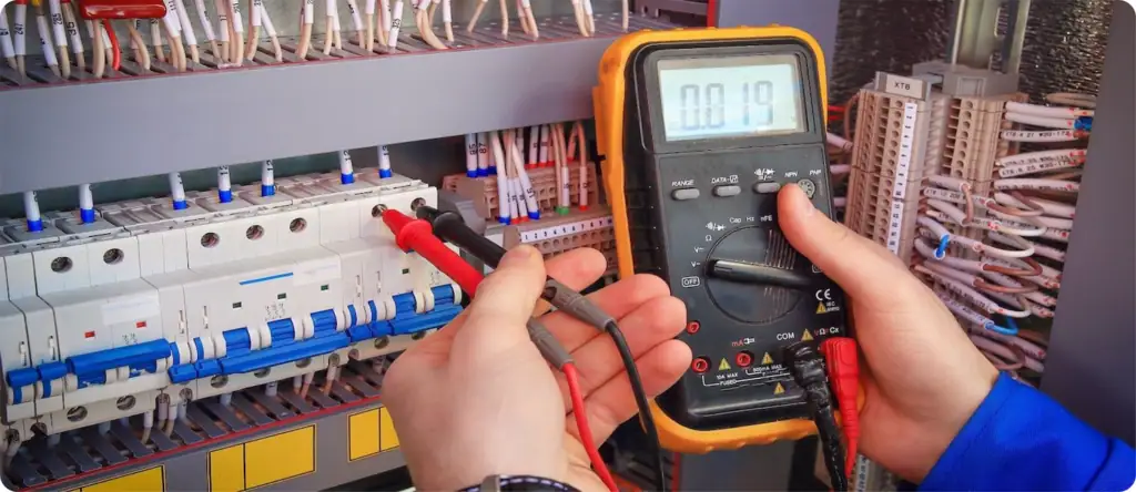 Electrician in Bedfordview working on a distribution board